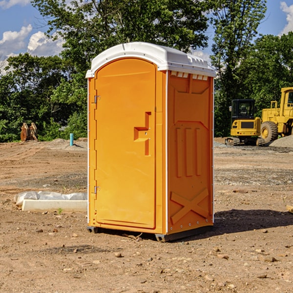 how often are the porta potties cleaned and serviced during a rental period in Calverton New York